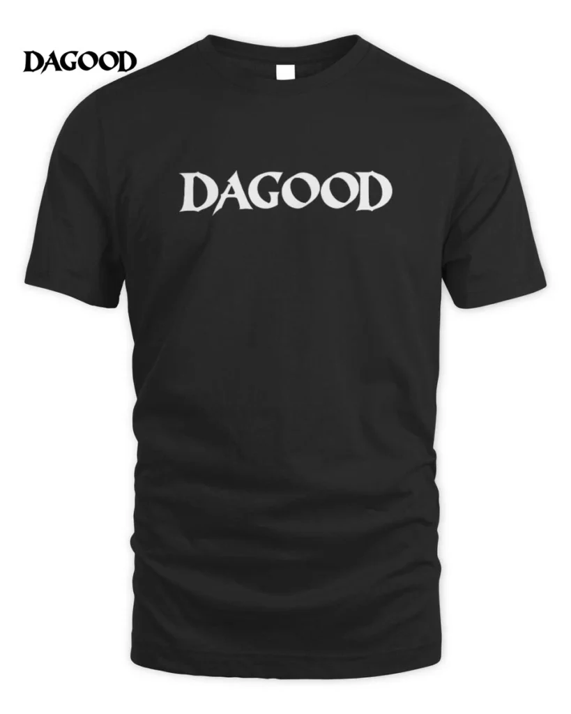 Dagood YL Logo Scritta Bianco T-Shirt Nero